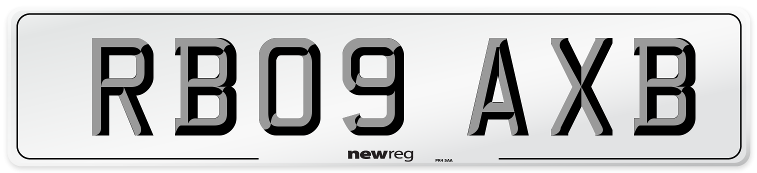 RB09 AXB Number Plate from New Reg